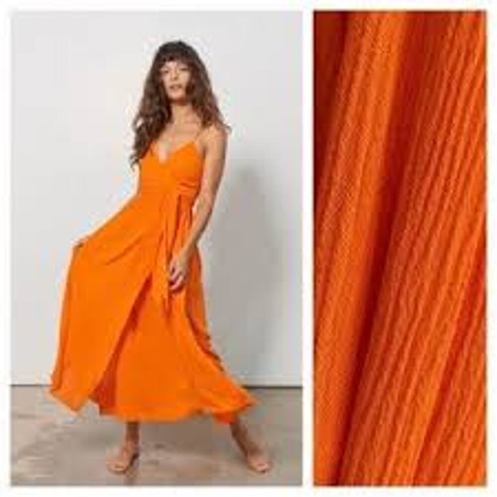 Mara Hoffman Swim Alma Maxi Wrap Coverup Dress, 100% Viscose Sz XL
